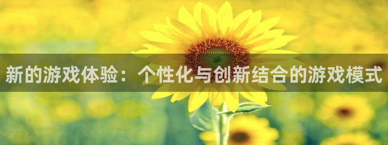 杏耀平台手机登录网址：新的游戏体验：个性化与创新结合的游戏模