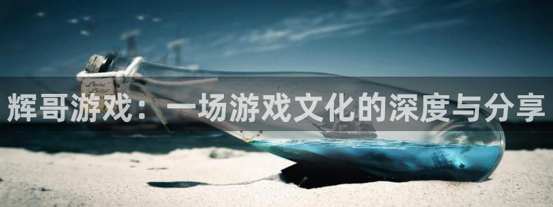 杏耀平台注册登录地址：辉哥游戏：一场游戏文化的深度与分享